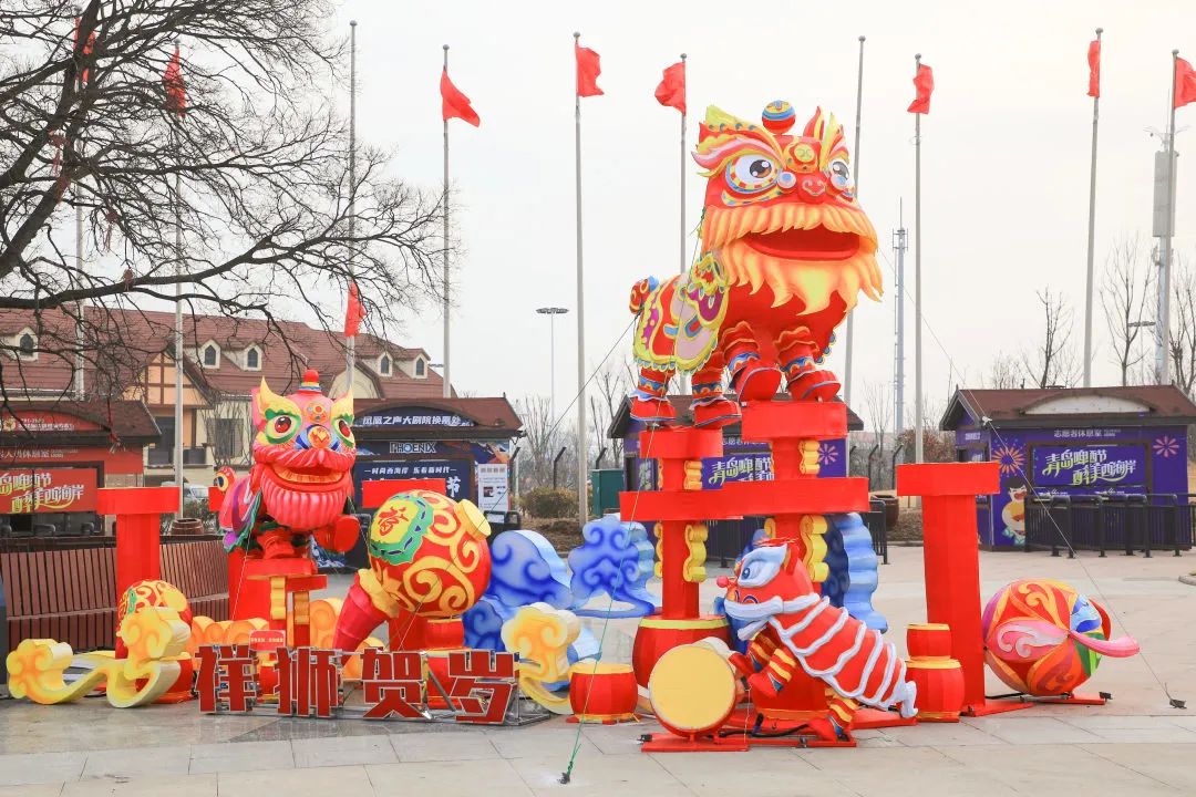 美翻了！金沙滩啤酒城彩灯点亮中国年